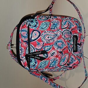 SIMPLY SOUTHERN PINK & BLUE PAISLEY QUILTED CROSSBODY BAG